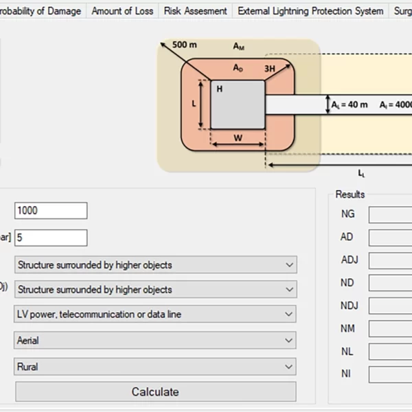 نرم افزار طراحی سیستم حفاظت صاعقه برای سامانه‌های برق خورشیدی